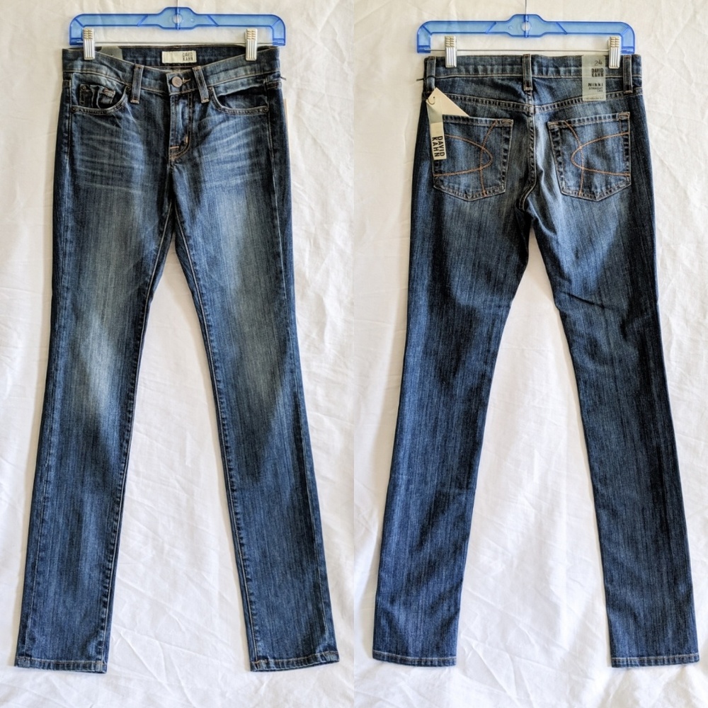 NWT David Kahn Straight Leg Medium Wash